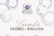 Lavender wreath flower frame png, an Illustration by Kotkoa (Thumbnail 8 of 8)