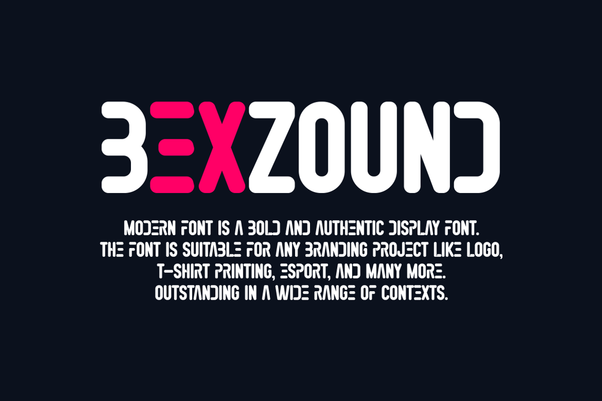 Bexzound Font, a Sans Serif Font by albert_kalingga (Photo 5 of 6)