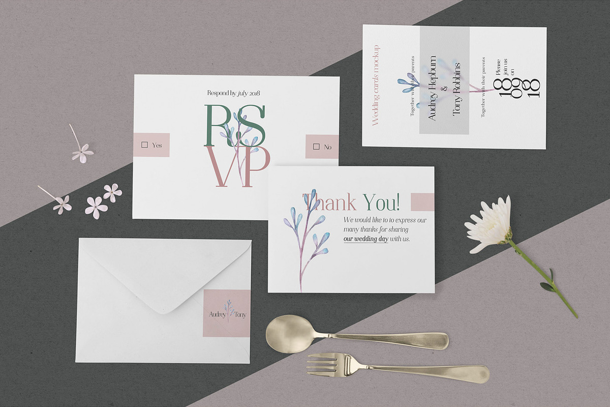 Elegant Wedding Stationery Mockups, an Invitation Template by ZippyPixels (Photo 2 of 5)