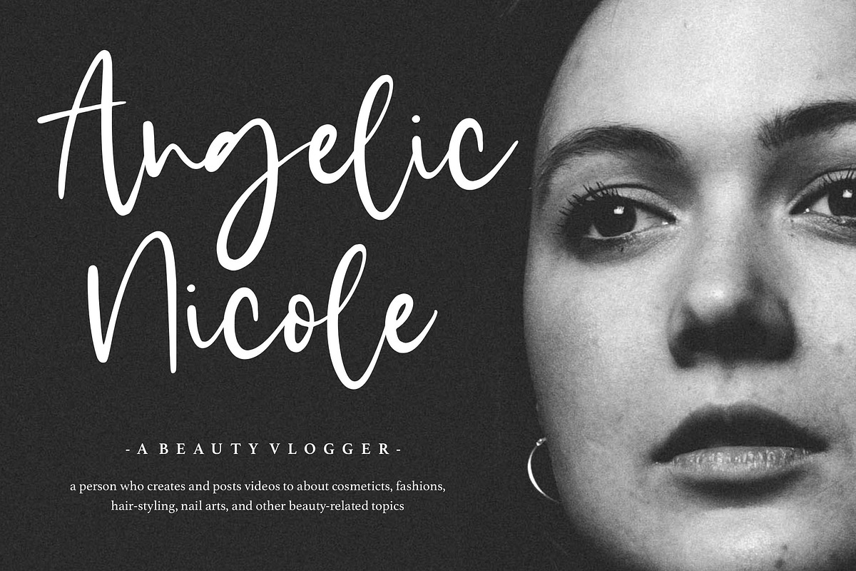 Dailymoon - Modern Handwritten Font, a Script Font by Letterative Studio (Photo 2 of 7)