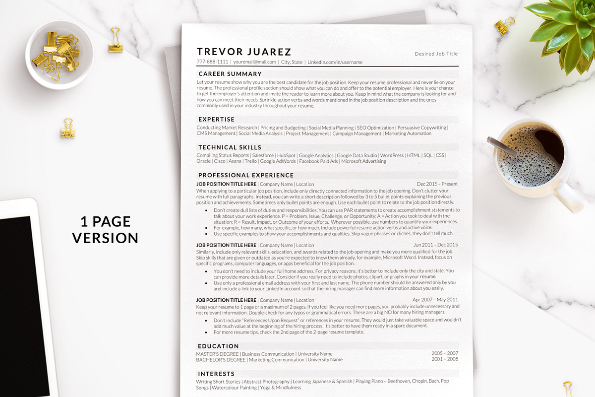 Classic ATS Resume Template Word/Mac, a Resume Template by BestResumes.Co (Photo 1 of 9)