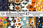 Halloween Digital Paper Pattern, a Pattern Graphic by Canvas Craft (Thumbnail 1 of 6)