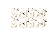 Crane birds with peony flower vector, a Pattern Graphic by marukopum (Thumbnail 3 of 3)
