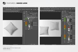 Set Of Throw Pillows Mockup