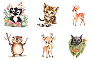 Cute Little Animal Clipart, Woodland, an Illustration by CreationArt (Thumbnail 3 of 5)