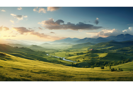 scenic hill landscape background ai, a Background Photo by pikepicture