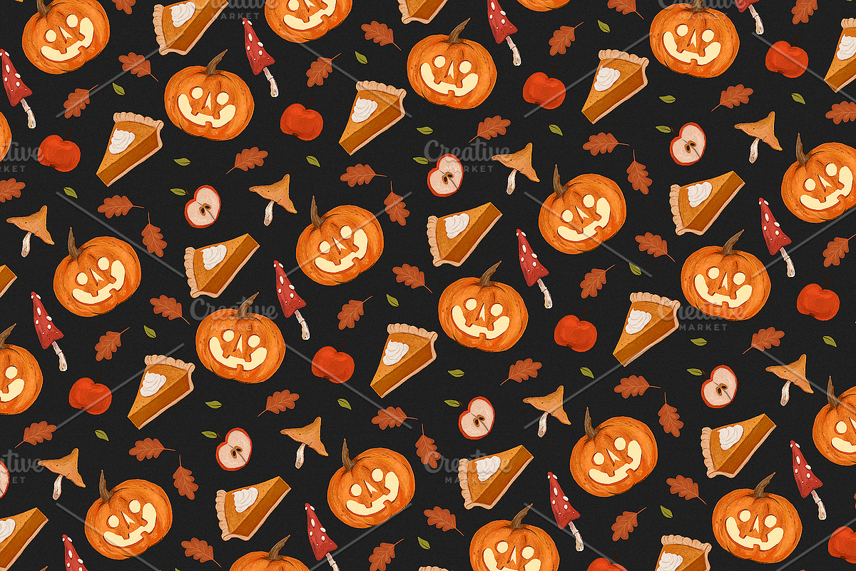 Magic Season Elements and Patterns, a Seasonal Illustration by Kokoshka (Photo 4 of 15)