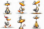 Whimsical Geese Clipart, an Illustration by Libby Wishes (Thumbnail 4 of 7)