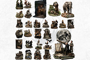 La Fontaine Fables Clipart Set V2, a Decorative Illustration by ThatsDesignArt (Thumbnail 6 of 10)