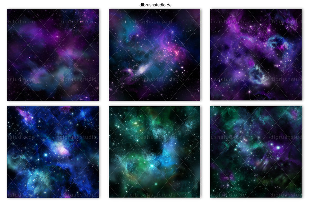Seamless Galaxy Night Texture, a Pattern Graphic by DiBrush Studio (Photo 3 of 6)