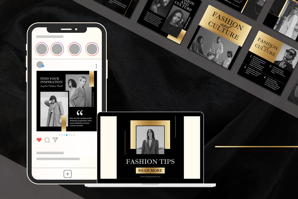 50 Post Templates Canva Luxury, a Templates & Theme by TemplateCastleStore