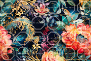 GEMSTONE BLOOMS. Seamless Patterns, a Texture Illustration by RefinedFantasyStudio (Thumbnail 2 of 9)
