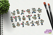 Funny Frankenstein Cartoon Vector, a Seasonal Illustration by Jocularity Art (Thumbnail 3 of 3)