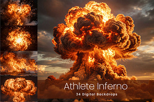 Athlete Inferno AI Digital Backdrops