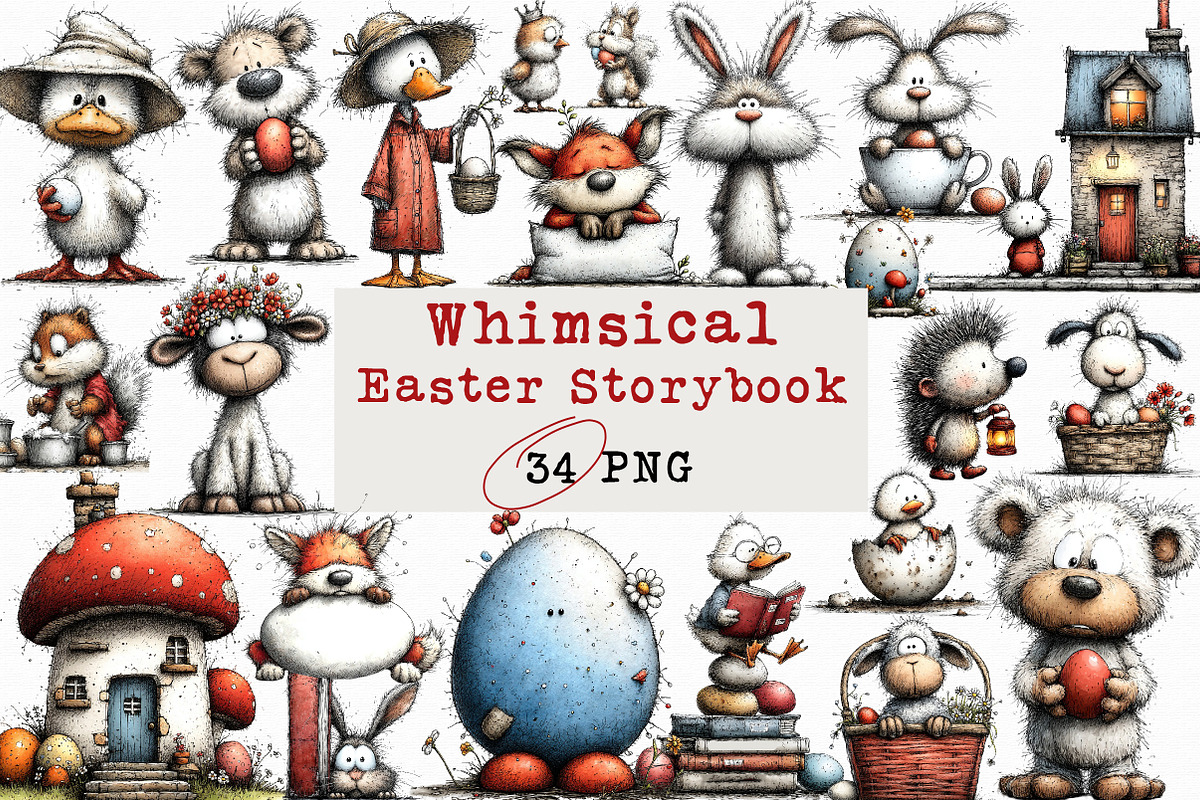Whimsical Easter Storybook Bundle, an Illustration by Libby Wishes (Photo 1 of 5)
