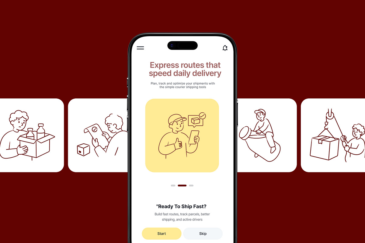 Delivery HandDrawn Doodles Bundle, an Outline Icon by Vectors Market (Photo 5 of 11)