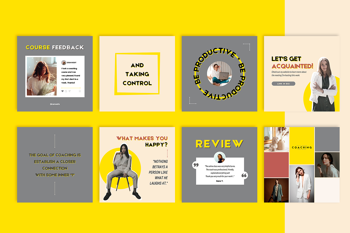 100 Instagram Creator For Coach, a Social Media Template by Lafnaeri