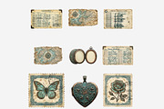 Patina Blue Vintage Ephemera PNG, a Seasonal Illustration by Tanya Kart (Thumbnail 8 of 15)