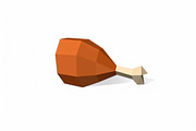 Chicken leg piece - 3d papercraft, a Print Template by PAPER amaze (Thumbnail 3 of 4)