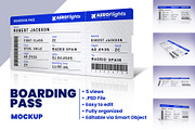 Boarding Pass Mockup, a Product Mockup by doghead (Thumbnail 1 of 2)