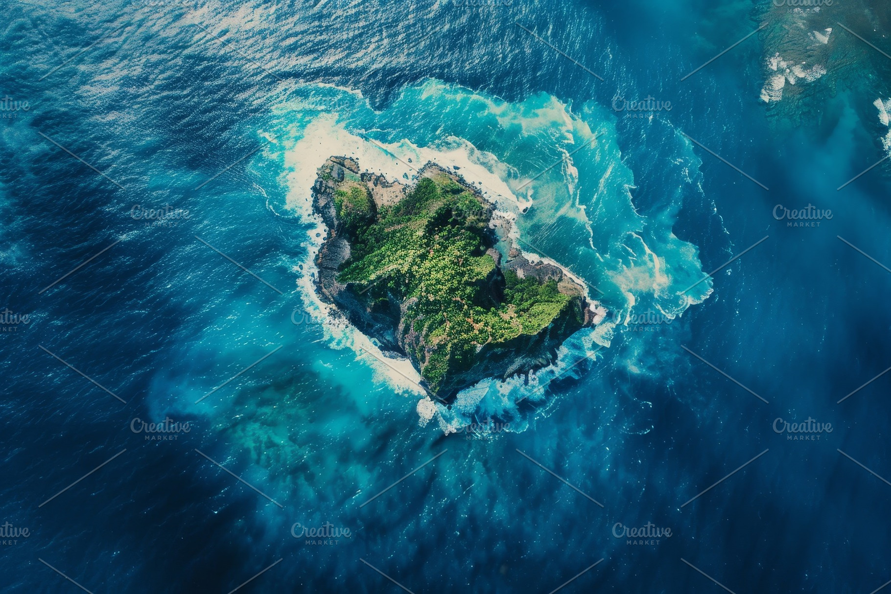 This aerial shot captures a small, l, a Photo by Tanuart