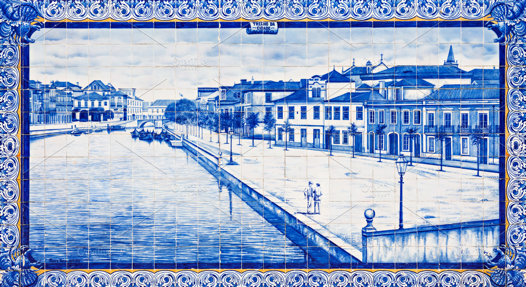 Aveiro station decor, a Photo by saiko3p