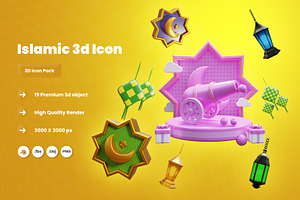 Islamic 3d Illustration Icon