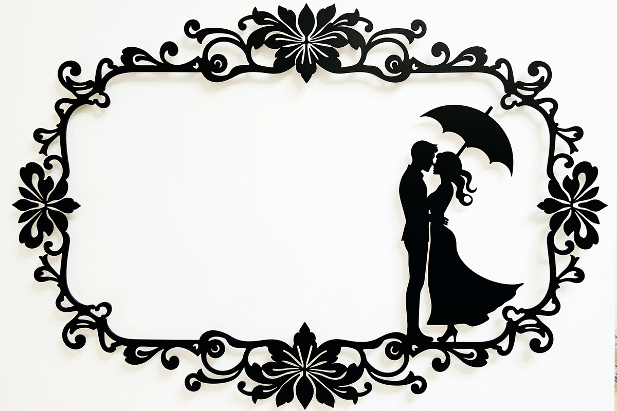 Romantic Couple Holding Umbrella, an Illustration by Amazin_art (Photo 5 of 21)