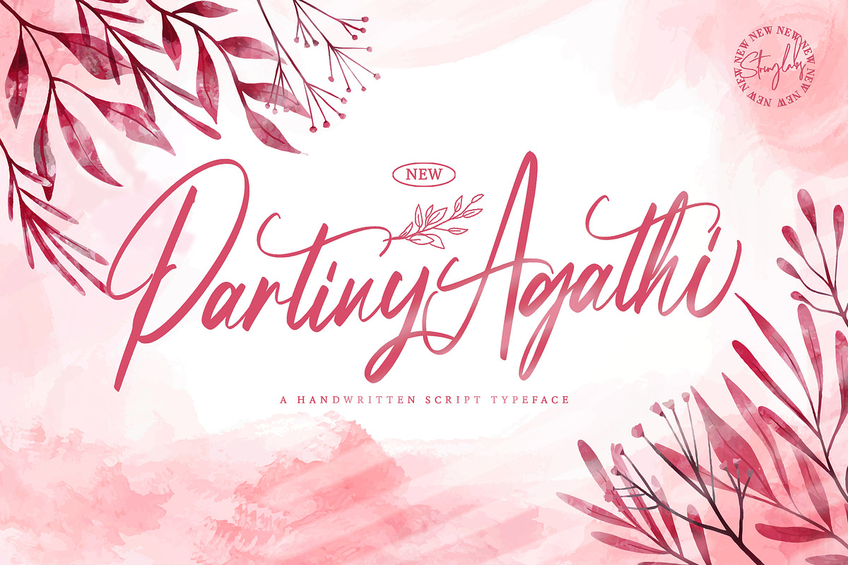 Partiny Agathi - Handwritten Font, a Script Font by StringLabs (Photo 1 of 10)