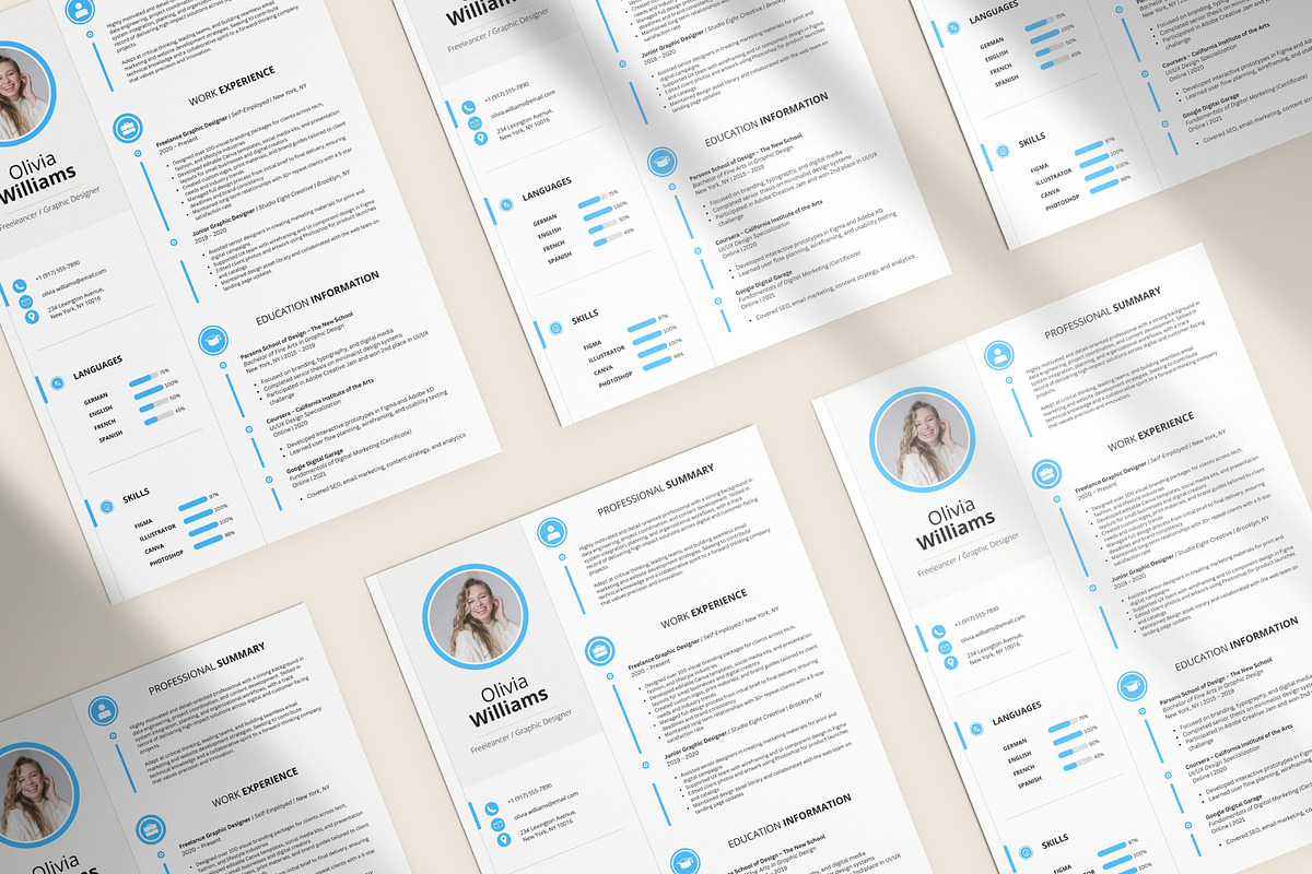 CV Resume Canva Template preview 7