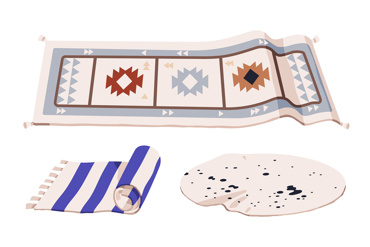 Floor carpets, rugs, mats set, an Object Illustration by Good Studio (Photo 2 of 7)