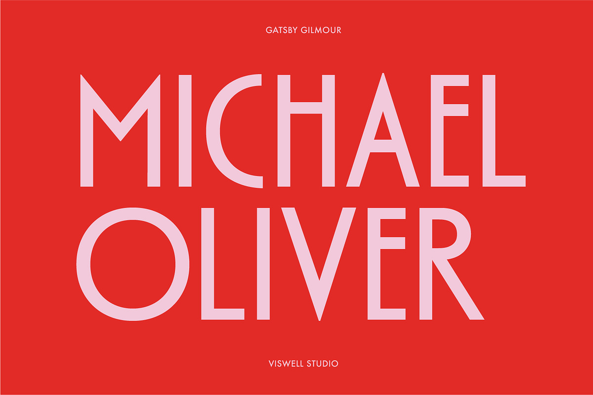 Gatsby Gilmour - Art Deco Font, a Sans Serif Font by Viswell (Photo 8 of 10)