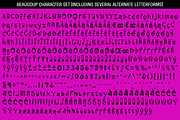 Beaucoup, a Font by Pink Broccoli (Thumbnail 4 of 4)
