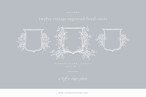 Vintage Floral Crest Set Vol. 4