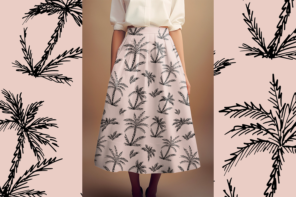 Summer Palm Sketch, a Wallpaper Graphic by MalyskaStudio (Photo 6 of 12)