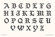 Vintage Crosshatch Blackletter Font, a Blackletter Font by Century Library (Thumbnail 4 of 5)