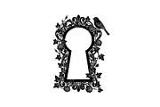 Floral Keyhole Frame SVG Bundle, an Illustration by Designs_River (Thumbnail 21 of 31)