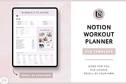 Notion PLR Template Workout Planner, a Templates & Theme by Julia On Purpose (Thumbnail 1 of 10)