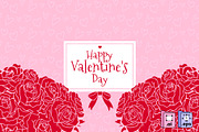 Hand-Drawn Valentine's Background, a Seasonal Illustration by MISS CHATZ (Thumbnail 2 of 3)