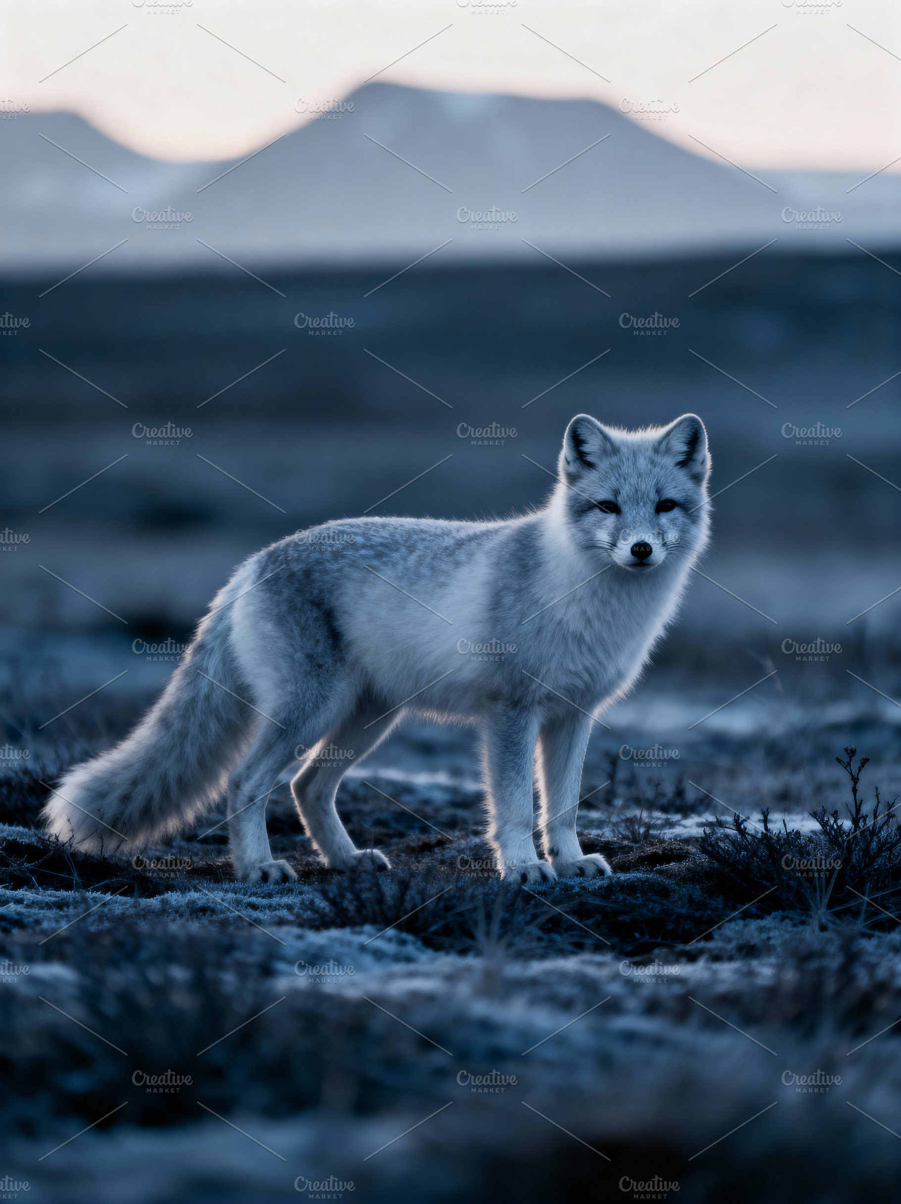 Ethereal Arctic Fox Portrait, an Animal Photo by Virgo Studio