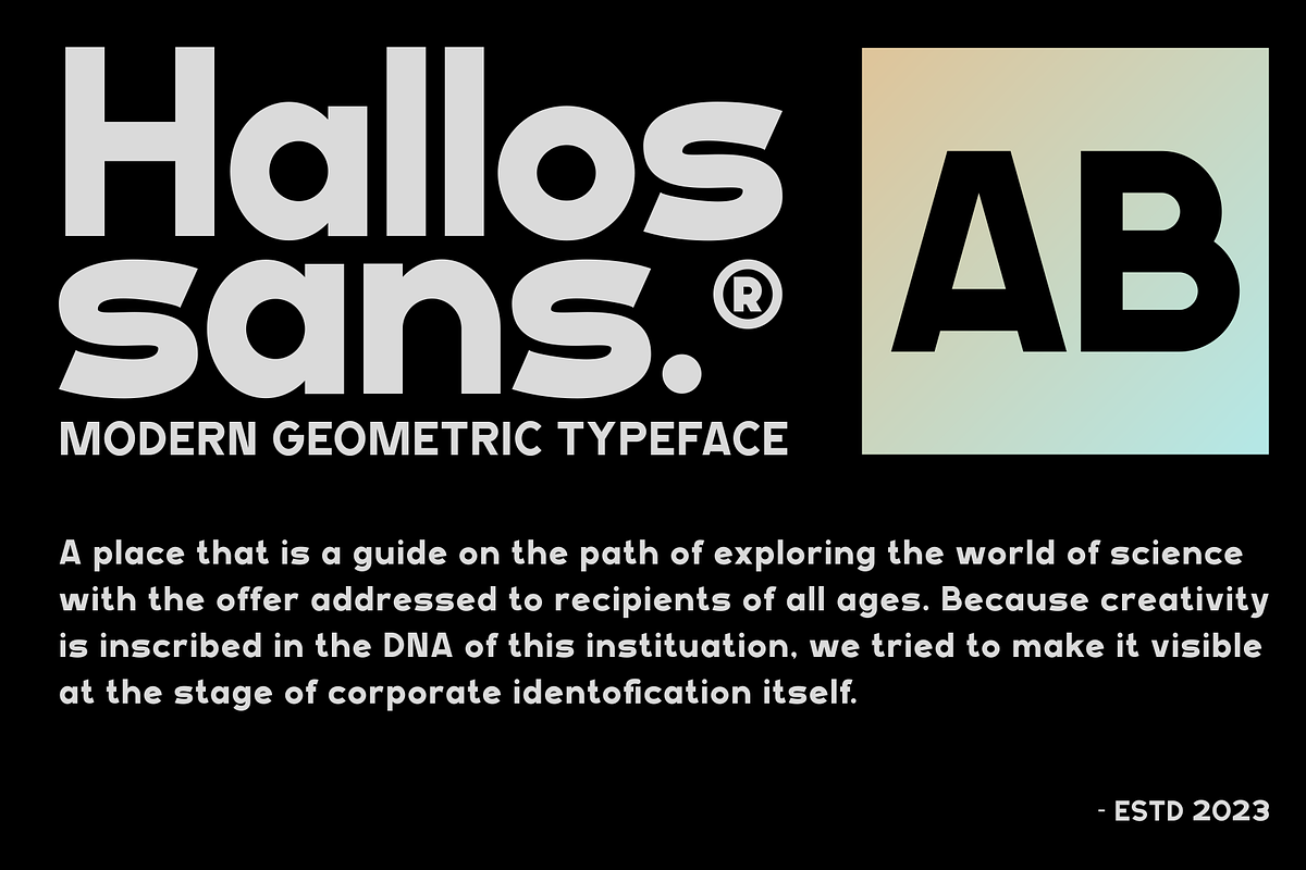 Hallos - A Modern Sans Serif Font, a Sans Serif Font by Marvadesign (Photo 2 of 7)