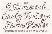 Handwritten Vintage Curly Font Duo, a Handwritten Font by Ayya Studio (Thumbnail 8 of 16)