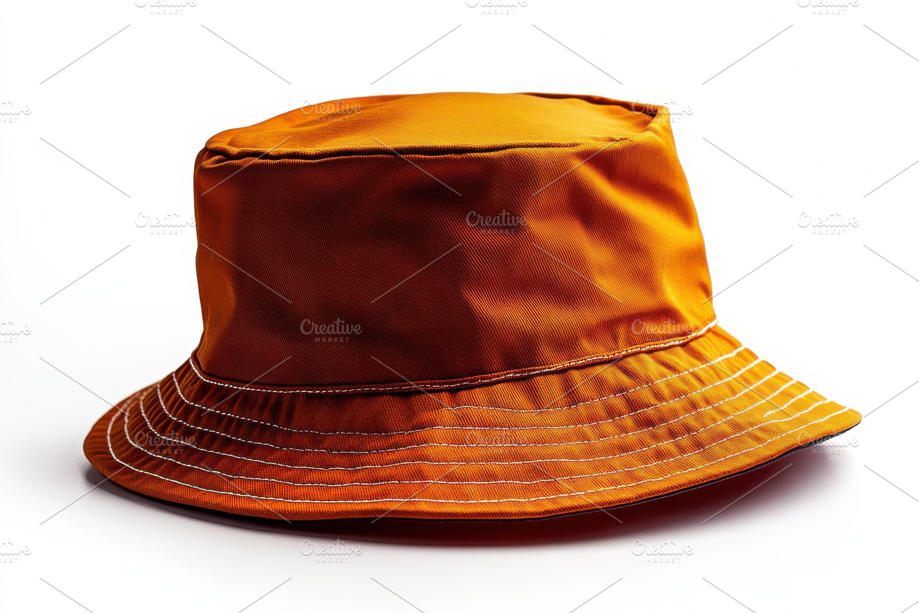 Stylish Orange Bucket Hat Fashion Ac, a Background Photo by Pixeness Studio