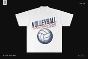Vintage Volleyball Lover T-Shirt, a Sport Illustration by shaondesigns (Thumbnail 3 of 6)