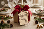 Christmas Gift Tag SVG Bundle, a Decorative Illustration by svgocean (Thumbnail 2 of 17)