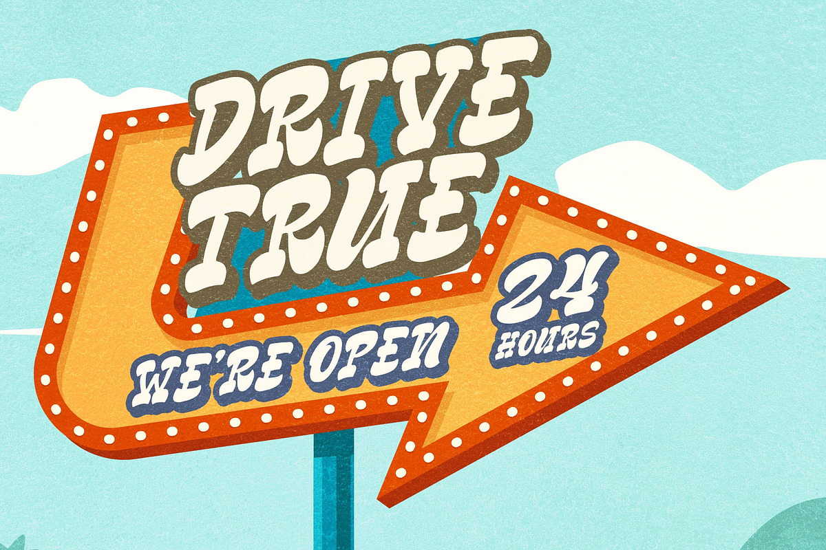 Mendes Old Fashioned Sign Font, a Font by Blankids Studio (Photo 4 of 6)