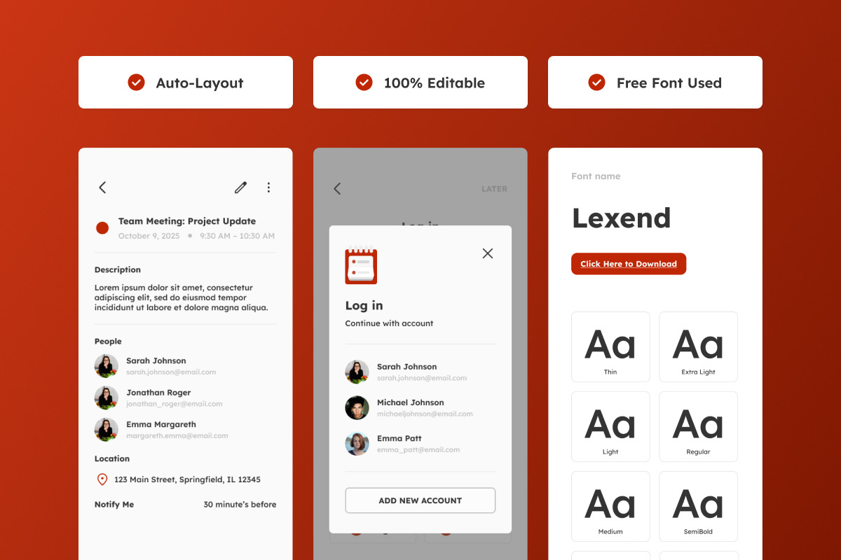 Taskify - Task & Calendar Mobile App, an App Template by trabaskriya (Photo 3 of 5)