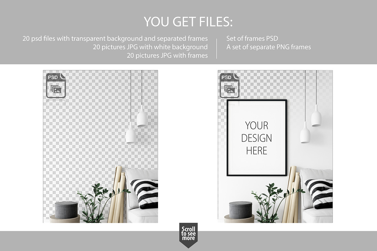 Frames & Walls Scandinavian Bundle-2, a Print Template by Yuri-U (Photo 3 of 44)