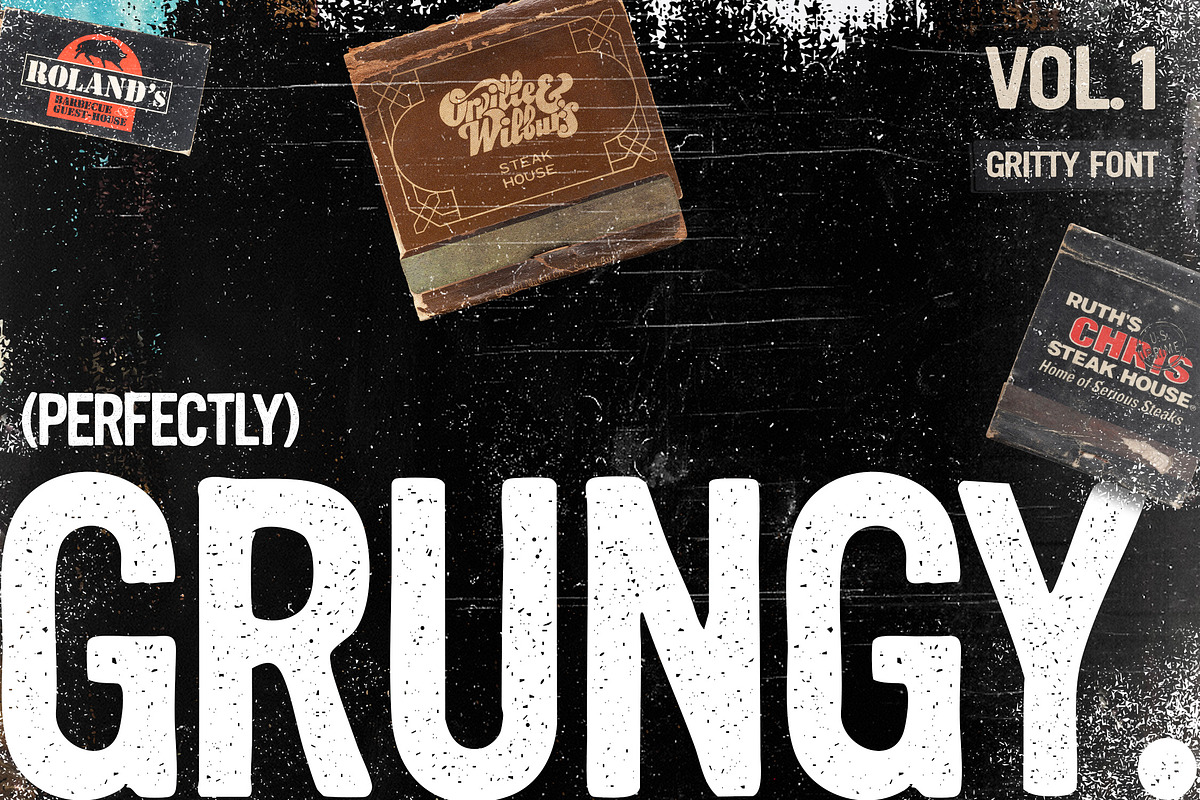 Rickshaw - Gritty Display Font, a Sans Serif Font by Layerform Design Co. (Photo 4 of 5)