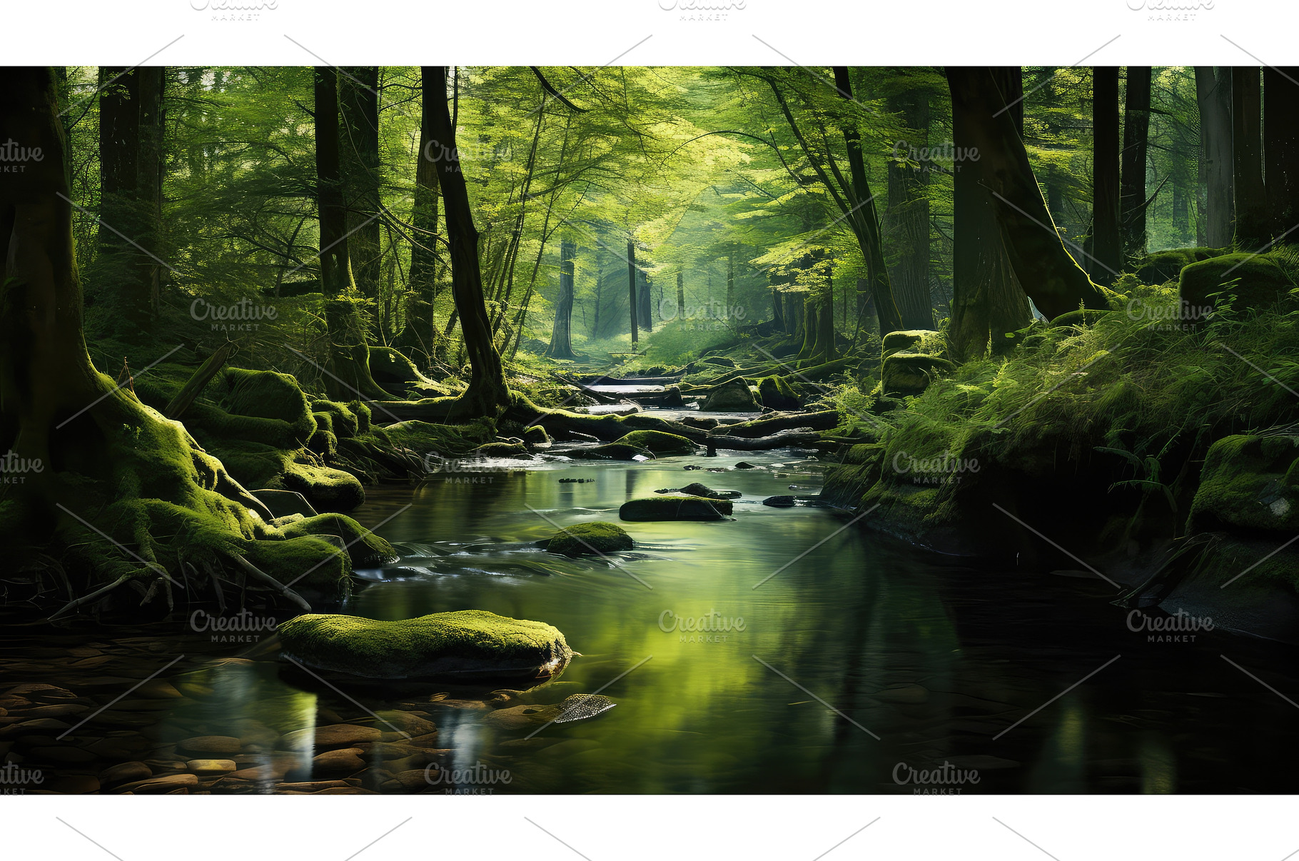 foliage green forrest ai generated, a Nature Photo by pikepicture